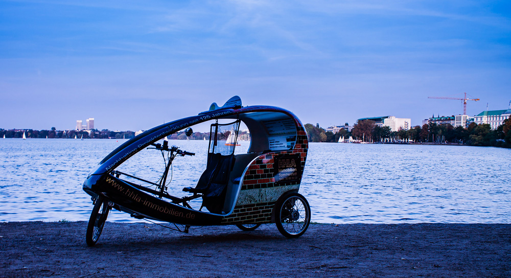 Fahrradtaxi-Rikscha Außenalster